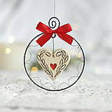 Dekorácie - vianočná dekorácia- srdiečko - 16143443_