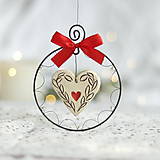 Dekorácie - vianočná dekorácia- srdiečko - 16143444_