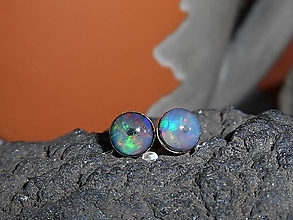 Náušnice - colors opals-opál-drahý- - 16144599_