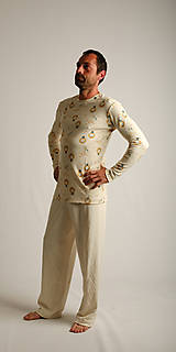 Pánske oblečenie - Pánske pyžamo eskimo z biobavlny - 16145954_
