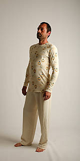 Pánske oblečenie - Pánske pyžamo eskimo z biobavlny - 16145955_