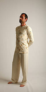 Pánske oblečenie - Pánske pyžamo eskimo z biobavlny - 16145956_