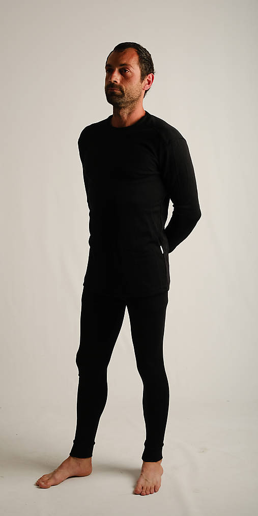 Pánske oblečenie - Čierna ovca pánske merino spodky - 16144053_