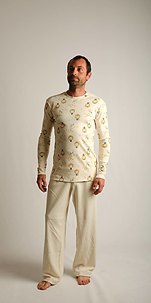 Pánske oblečenie - Pánske pyžamo eskimo z biobavlny - 16145953_