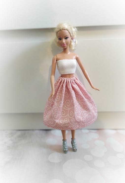 Hračky - Sukňa na gumičku pre bábiku Barbie - 16143513_