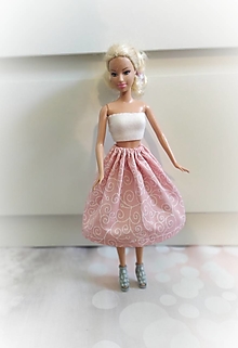 Hračky - Sukňa na gumičku pre bábiku Barbie - 16143513_
