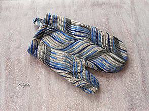 Úžitkový textil - Chňapka vzor vlnky s puntíky - 16146294_