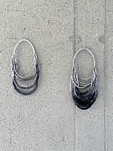Náhrdelníky - Lanový náhrdelník čierno-šedý #1 - 16145305_