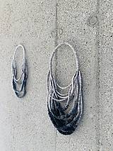 Náhrdelníky - Lanový náhrdelník čierno-šedý #1 - 16145307_