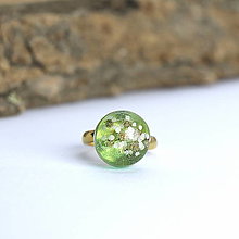 Prstene - Prsteň Zelenkavý rebríček - 16144997_