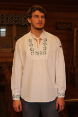 Pánske oblečenie - Pánska vyšívaná košeľa Kamil - 16144854_