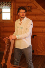 Pánske oblečenie - Pánska vyšívaná košeľa Peter - 16144969_