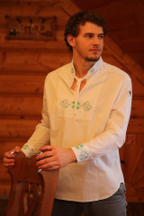 Pánske oblečenie - Pánska vyšívaná košeľa Peter - 16144970_