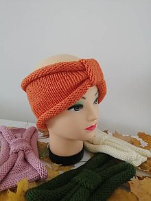 Čiapky, čelenky, klobúky - Turban čelenka (oranžová) - 16142899_
