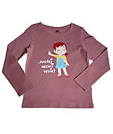 Detské oblečenie - Dievčenské tričko s dlhým rukávom - 16146918_