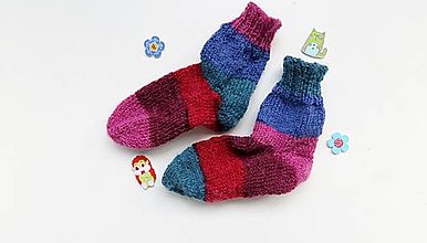 Detské topánky - Ponožky pre deti - pásiky (veľ.21-22) - 16147367_