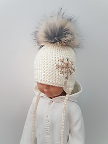 Detské čiapky - Detská zimná čiapka VLOČKA - 16149022_