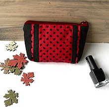 Peňaženky - Peňaženka - červená s čiernou - 16149751_
