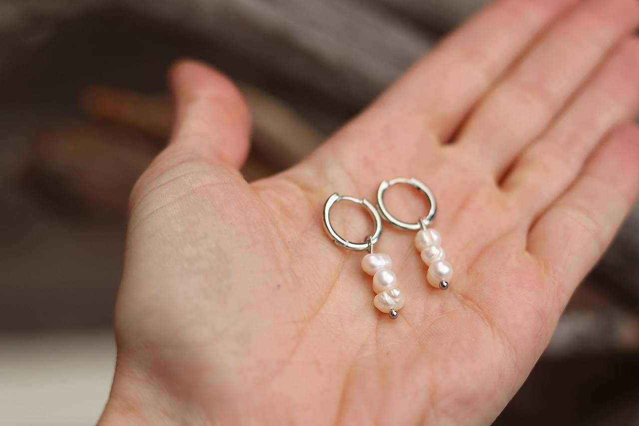 Perlové náušnice - perly