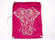 Batohy - Maľovaný ruksak (Ružová) - 16147521_