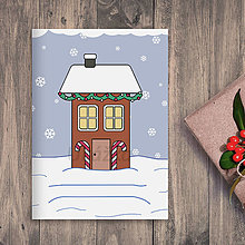 Papiernictvo - Zápisník nápadov na vianočné darčeky domček poschodový sladký - 16147494_