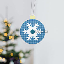 Dekorácie - Vianočná ozdoba Fancy ornament - vianočná guľa (vločka) - 16147522_