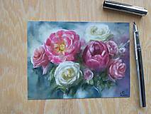 Papiernictvo - Pohľadnica "Kytička kvetov" - 16151767_