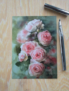 Papiernictvo - Pohľadnica "Ruže" - 16151698_