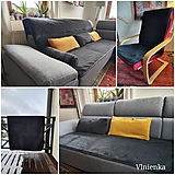 Textil - VLNIENKA prehoz na gauč a kreslá a stoličky VELVET acryl Antracit ušijeme podľa vlastných rozmerov - 16151107_