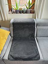 Textil - VLNIENKA prehoz na gauč a kreslá a stoličky VELVET acryl Antracit ušijeme podľa vlastných rozmerov - 16151114_