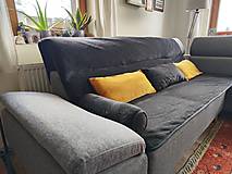 Textil - VLNIENKA prehoz na gauč a kreslá a stoličky VELVET acryl Antracit ušijeme podľa vlastných rozmerov - 16151122_