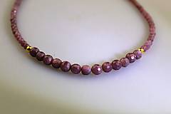 Náhrdelníky - rubín brúsený náhrdelník - 16150679_