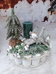 Dekorácie - Vianočný svietnik - 16150916_