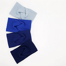Čiapky, čelenky, klobúky - DEUX merino čelenka (modré odtiene) (ľadová modrá) - 16150781_