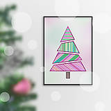 Grafika - Nielen vianočný stromček geometrický - 16152905_
