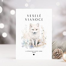 Papiernictvo - Otváracia vianočná pohľadnica s vlkom - 16155761_