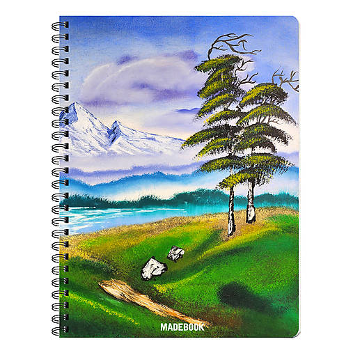 Papiernictvo - MADEBOOK špirálový zošit A5 - OBRAZ čistinka - 16153896_