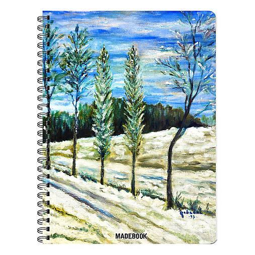 Papiernictvo - MADEBOOK špirálový zošit A5 - OBRAZ cesta - 16153906_