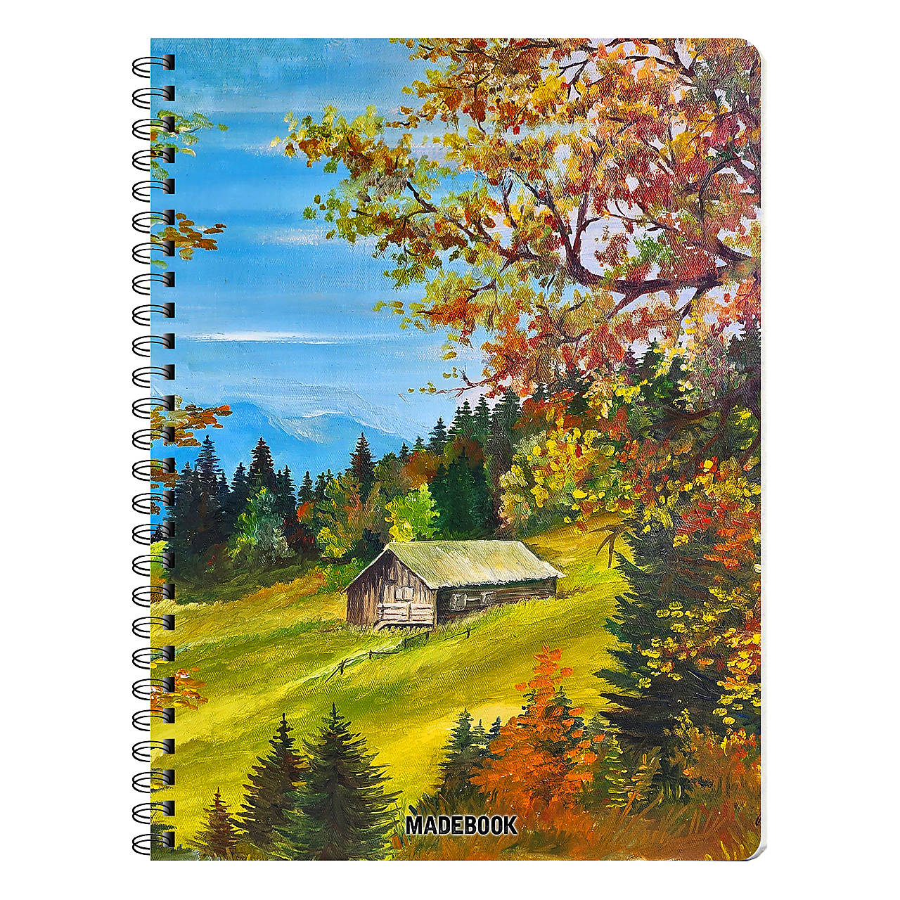 MADEBOOK špirálový zošit A5 - OBRAZ chata