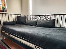 Textil - VLNIENKA  prikrývka na posteľ prehoz na gauč  VELVET acryl Black Velvet Antracit - 16153586_