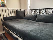 Textil - VLNIENKA  prikrývka na posteľ prehoz na gauč  VELVET acryl Black Velvet Antracit - 16153589_