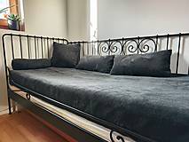 Textil - VLNIENKA  prikrývka na posteľ prehoz na gauč  VELVET acryl Black Velvet Antracit - 16153590_