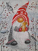 Obrazy - Vianočný škriatok 30x40 cm - 16153408_