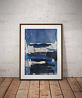 Kresby - Print Art| Abstraktné umenie v modrom| 02 - 16154745_
