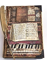 Papiernictvo - Luxusný manager diár 2026 / Diár pre kráľa/ hudba a knihy  - 16154967_