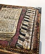 Papiernictvo - Luxusný manager diár 2026 / Diár pre kráľa/ hudba a knihy  - 16154968_