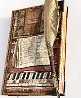 Papiernictvo - Luxusný manager diár 2026 / Diár pre kráľa/ hudba a knihy  - 16154969_