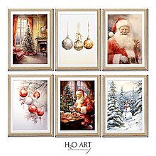 Obrazy - Vianočná dekorácia na stenu Vianočný obrázok Obraz do obývačky - 16155303_