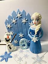 Dekorácie - Elsa a Olaf na  tortu - 16153481_