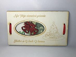 Papiernictvo - Obálka na peniaze - Zvončeky - červená - 16156867_